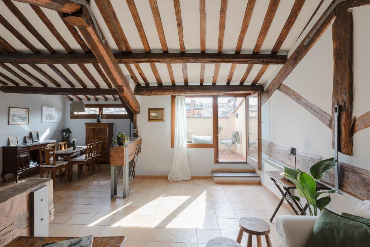 Amazing Penthouse With Terrace And Rooftop In Trastevere 로마 외부 사진